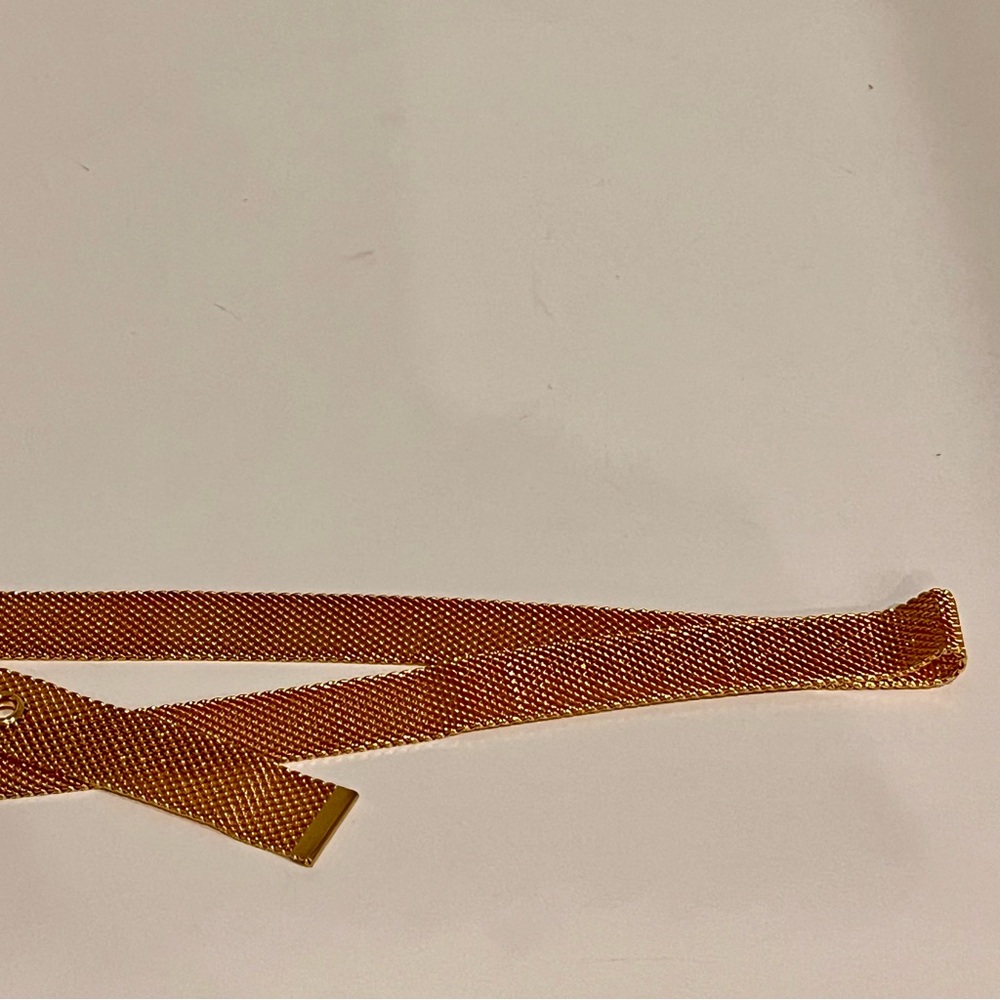 Vintage GUESS Gold-Tone Mesh Metal Belt Y2K Designer Chain Quiet Luxury Retro - Picture 7 of 13